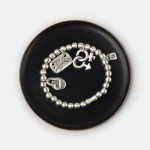Love Couple 990 Fine Silver Bead Bracelet