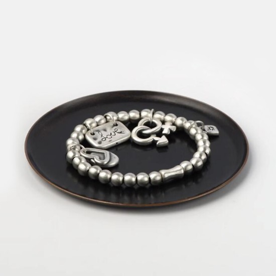 Love couple Beaded Bracelets 990 Sterling Silver Bead Bracelet Love couple Beaded Bracelets 990 Sterling Silver Bead Bracelet