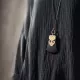 Handcrafted Ebony Wood & Brass Pendant Necklace Handcrafted Ebony Wood & Brass Pendant Necklace