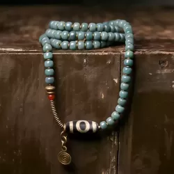 Bodhi Root Long Beaded Necklace & Wrap Bracelet Bodhi Root Long Beaded Necklace & Wrap Bracelet