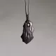 Carved Ebony Wood Shield Pendant Necklace Carved Ebony Wood Shield Pendant Necklace