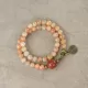 Coral Stone Double-Wrap Beaded Bracelet Coral Stone Double-Wrap Beaded Bracelet