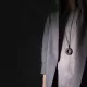 Hand-Finished Ebony Wood & Brass Circle Pendant Necklace Hand-Finished Ebony Wood & Brass Circle Pendant Necklace