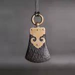 Handcrafted Ebony Wood & Brass Pendant Necklace