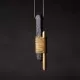 Ebony Wood & Brass Stick Pendant Necklace Ebony Wood & Brass Stick Pendant Necklace