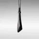 Ebony Wood & Brass Teardrop Pendant Necklace Ebony Wood & Brass Teardrop Pendant Necklace
