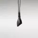 Ebony Wood & Brass Teardrop Pendant Necklace Ebony Wood & Brass Teardrop Pendant Necklace