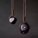 Ebony Wood Pebble Pendant Necklace Ebony Wood Pebble Pendant Necklace