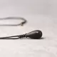 Ebony Wood Teardrop Pendant Necklace Ebony Wood Teardrop Pendant Necklace