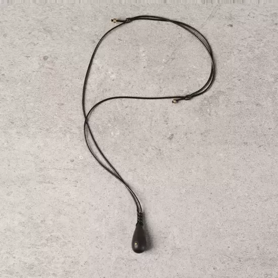 Ebony Wood Teardrop Pendant Necklace Ebony Wood Teardrop Pendant Necklace