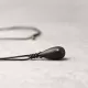 Ebony Wood Teardrop Pendant Necklace Ebony Wood Teardrop Pendant Necklace