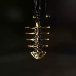 Fishbone Brass Pendant Necklace Fishbone Brass Pendant Necklace
