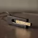 Rectangular Ebony Wood & Brass Pendant Necklace Rectangular Ebony Wood & Brass Pendant Necklace