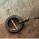 Round Ebony Wood & Brass Bar Pendant Necklace Round Ebony Wood & Brass Bar Pendant Necklace