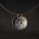 Round Patina Brass Disc Pendant Necklace Round Patina Brass Disc Pendant Necklace