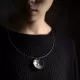 Round Patina Brass Disc Pendant Necklace Round Patina Brass Disc Pendant Necklace
