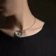 Round Patina Brass Disc Pendant Necklace Round Patina Brass Disc Pendant Necklace