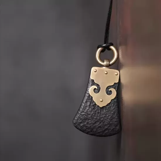 Handcrafted Ebony Wood & Brass Pendant Necklace Handcrafted Ebony Wood & Brass Pendant Necklace