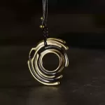 Spiral Brass Statement Pendant Necklace