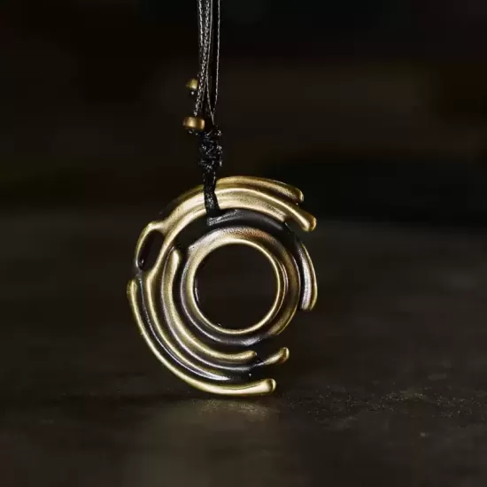 Spiral Brass Statement Pendant Necklace Spiral Brass Statement Pendant Necklace