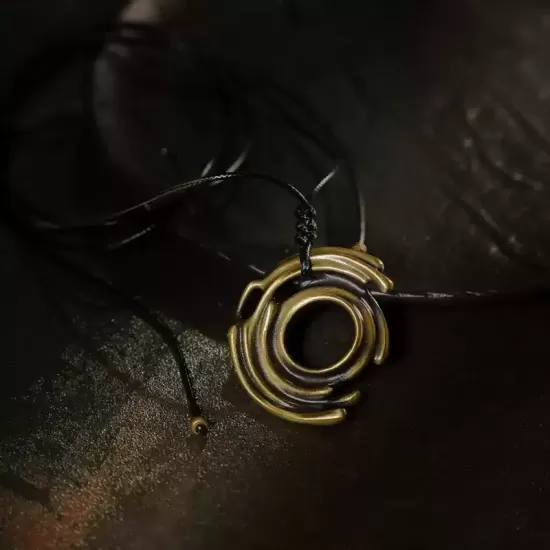 Spiral Brass Statement Pendant Necklace Spiral Brass Statement Pendant Necklace