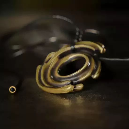 Spiral Brass Statement Pendant Necklace Spiral Brass Statement Pendant Necklace