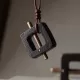 Square Ebony Wood & Brass Bar Pendant Necklace Square Ebony Wood & Brass Bar Pendant Necklace