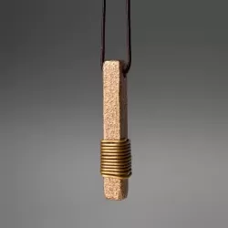 Textured Brass Bar Pendant Necklace Textured Brass Bar Pendant Necklace