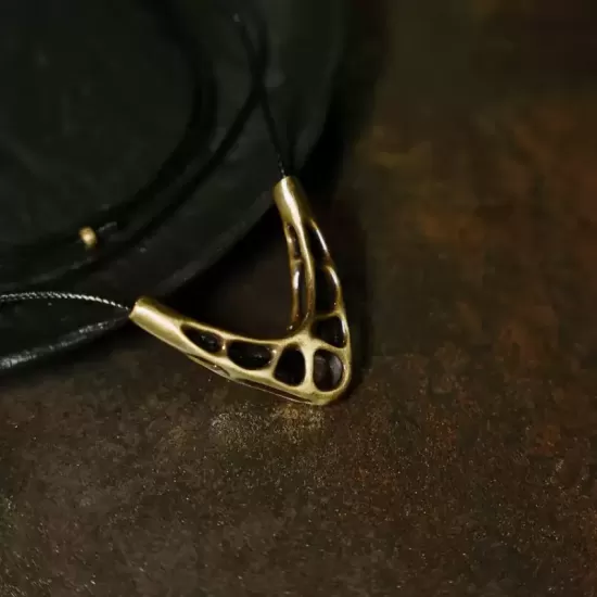 V-Shaped Brass Pendant Necklace V-Shaped Brass Pendant Necklace