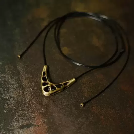 V-Shaped Brass Pendant Necklace V-Shaped Brass Pendant Necklace