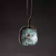 Verdigris Patina Rounded-Square Pendant Necklace