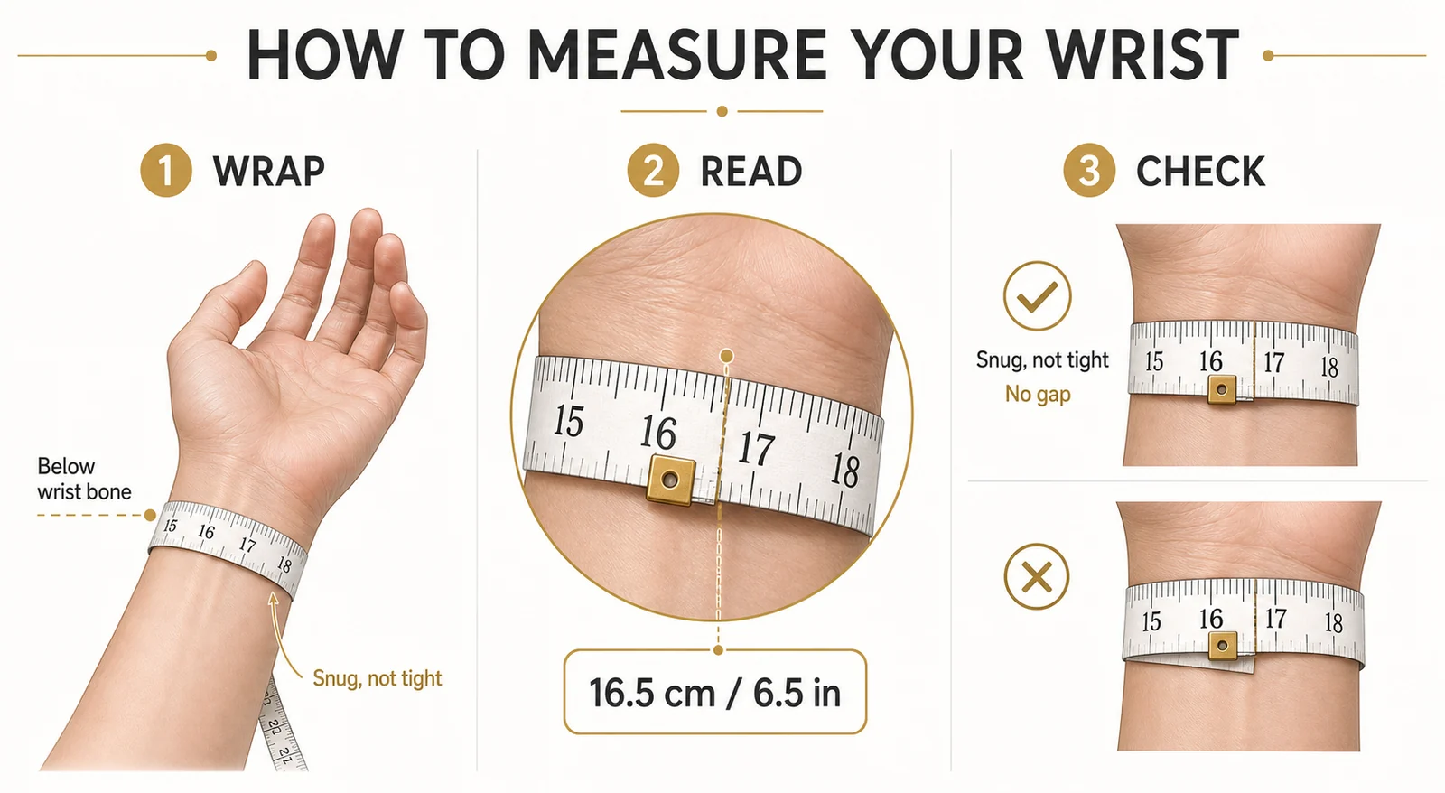 How to measure wrist circumference for a handcrafted beaded bracelet